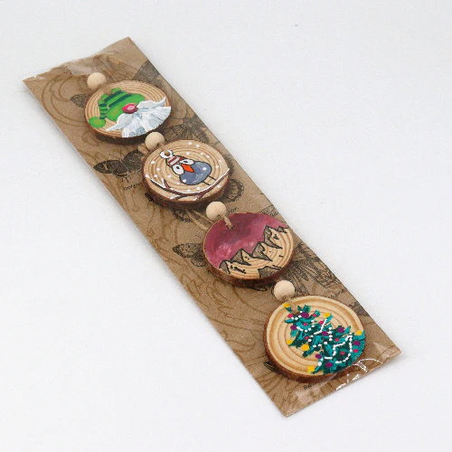 Hand Painted Wooden Christmas Ornaments - Image 9
