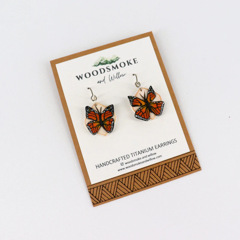 Monarch Butterfly Dangle Earrings