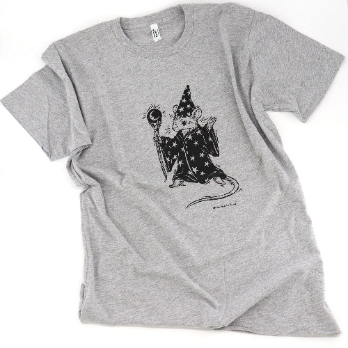 'Mouse Wizard' Hand Silkscreened Magical Creature T-Shirt - Image 3