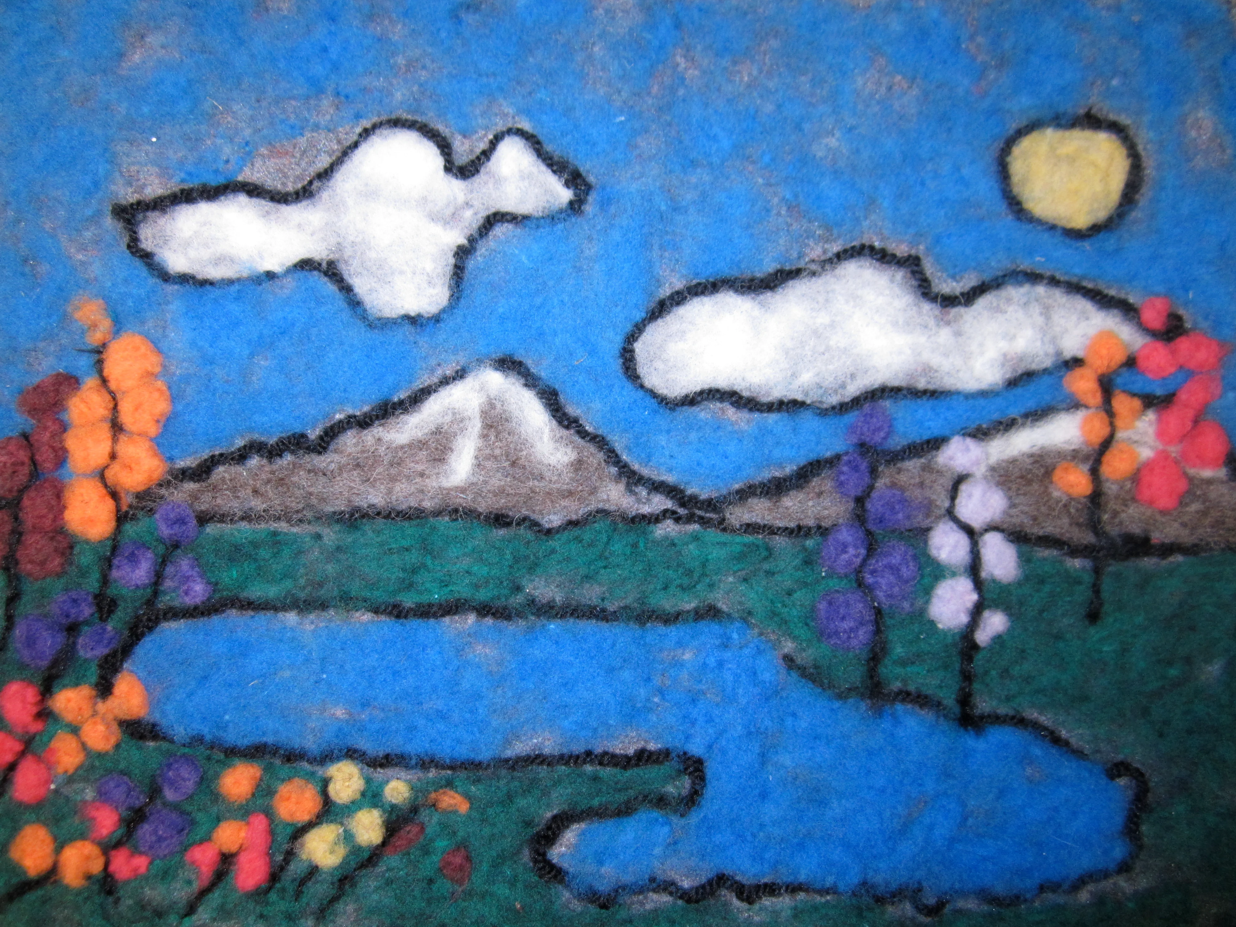 Needle Felted Alberta Landscape (In-School)