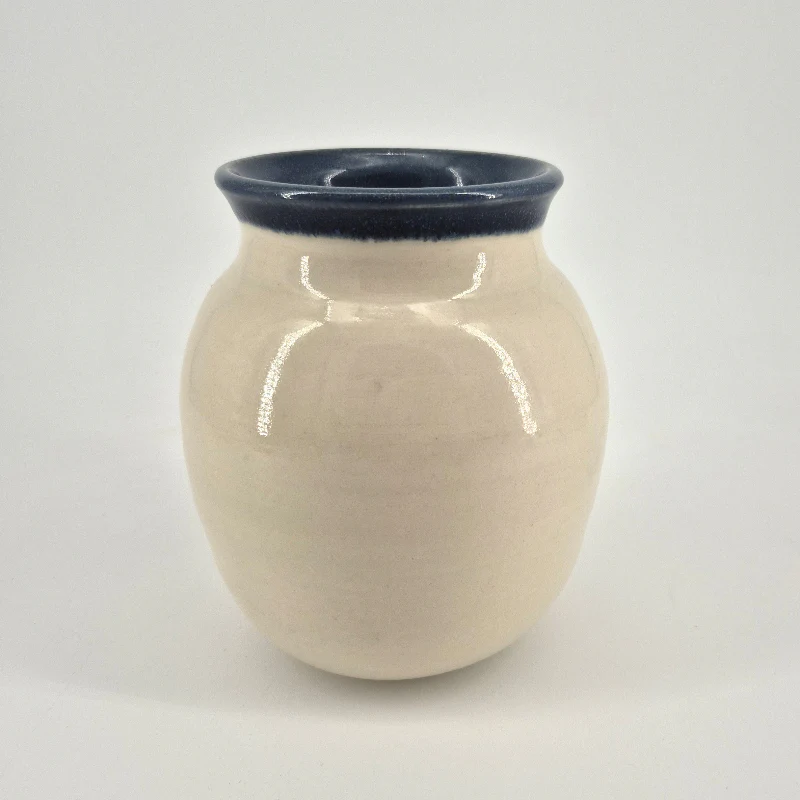 Orange Florals Handmade Ceramic Vase - Image 2