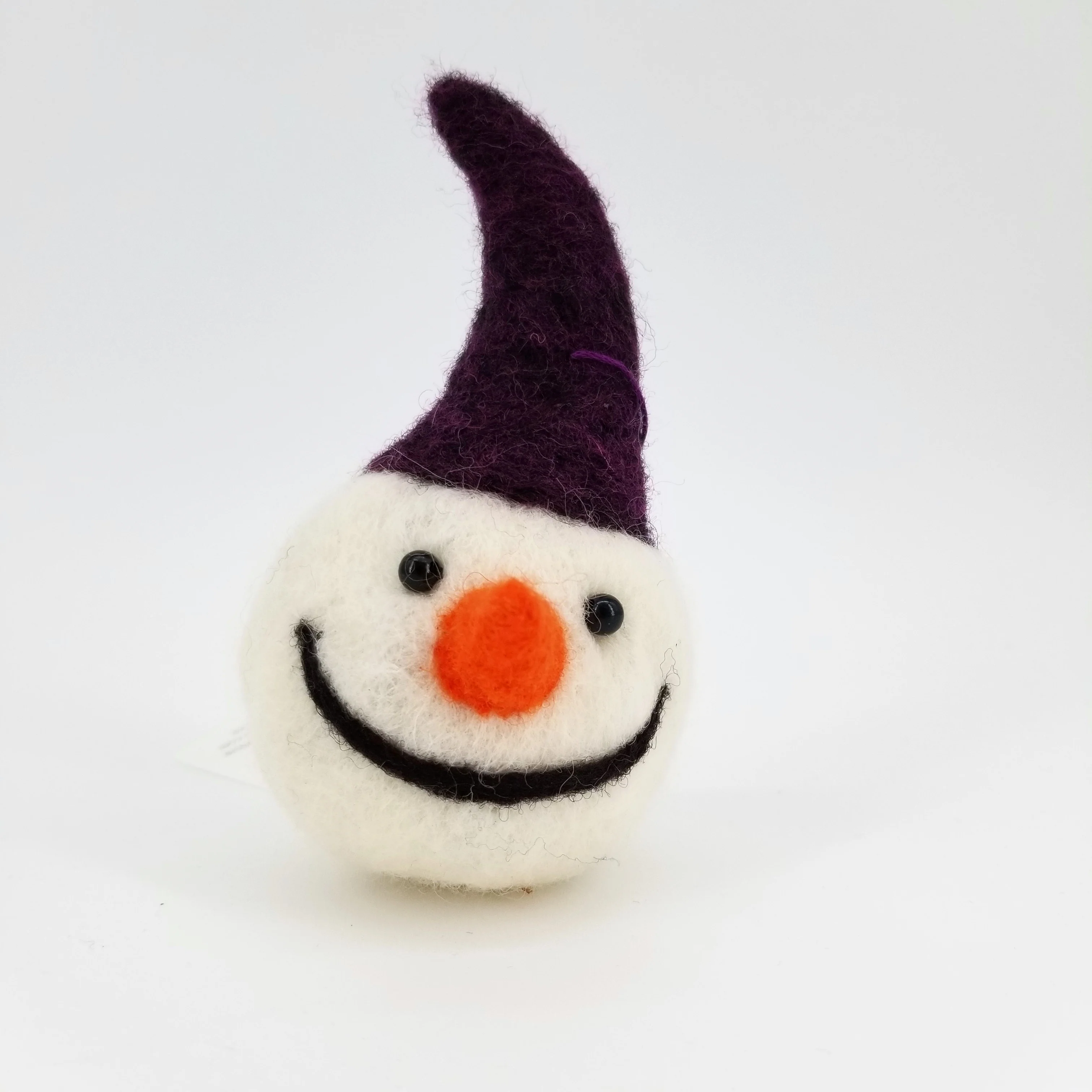 Felted Snowman Head Ornament - Image 10