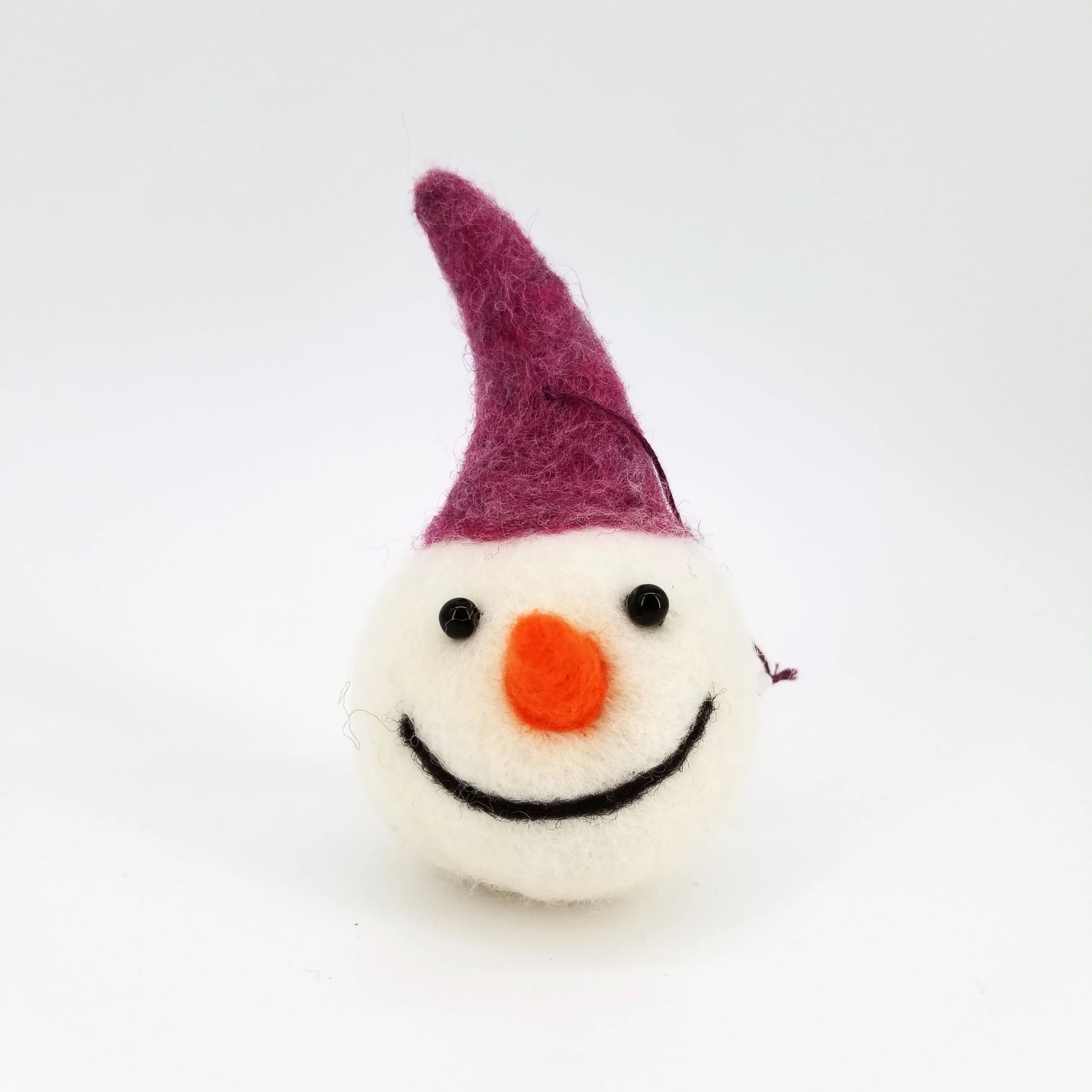 Felted Snowman Head Ornament - Image 5