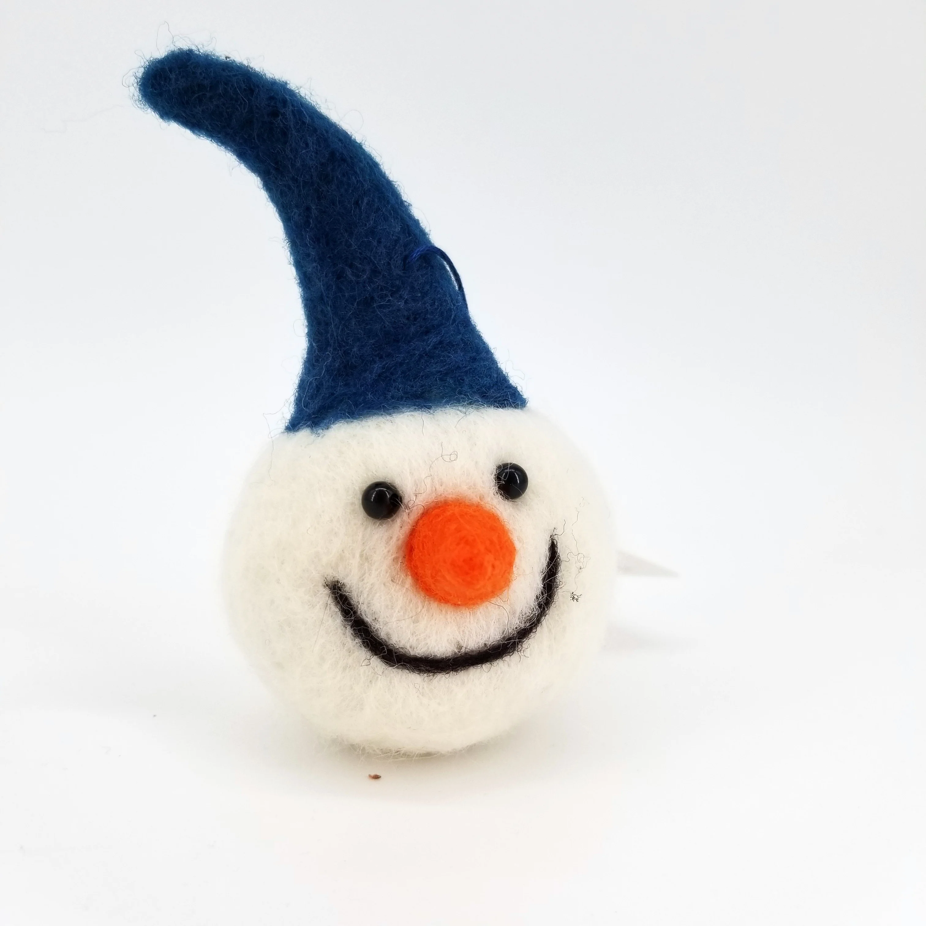 Felted Snowman Head Ornament - Image 8