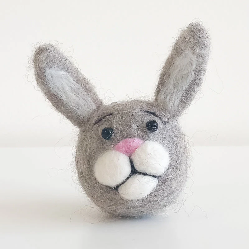 Felted Wildlife Head Ornaments