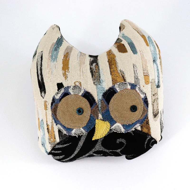 Upcycled Fabric Owl Pillows - Small - Image 2