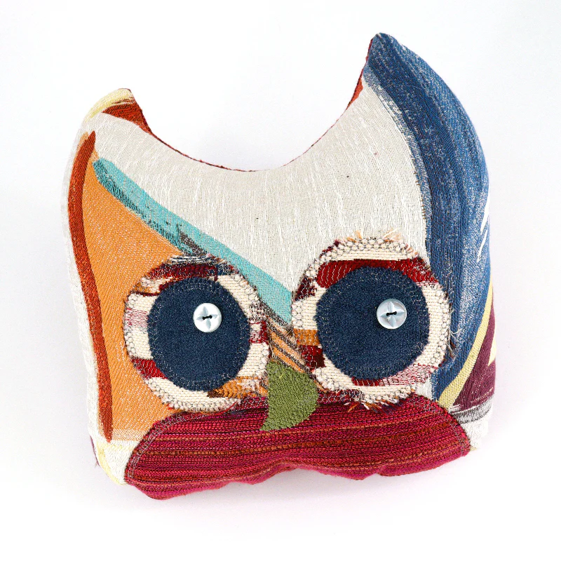 Upcycled Fabric Owl Pillows - Small - Image 3