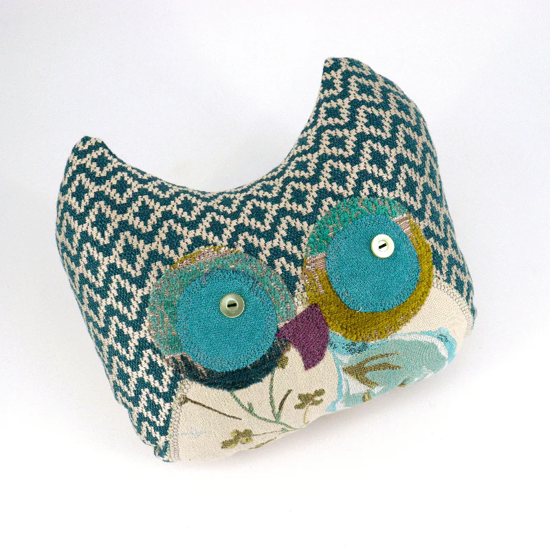 Upcycled Fabric Owl Pillows - Small - Image 4