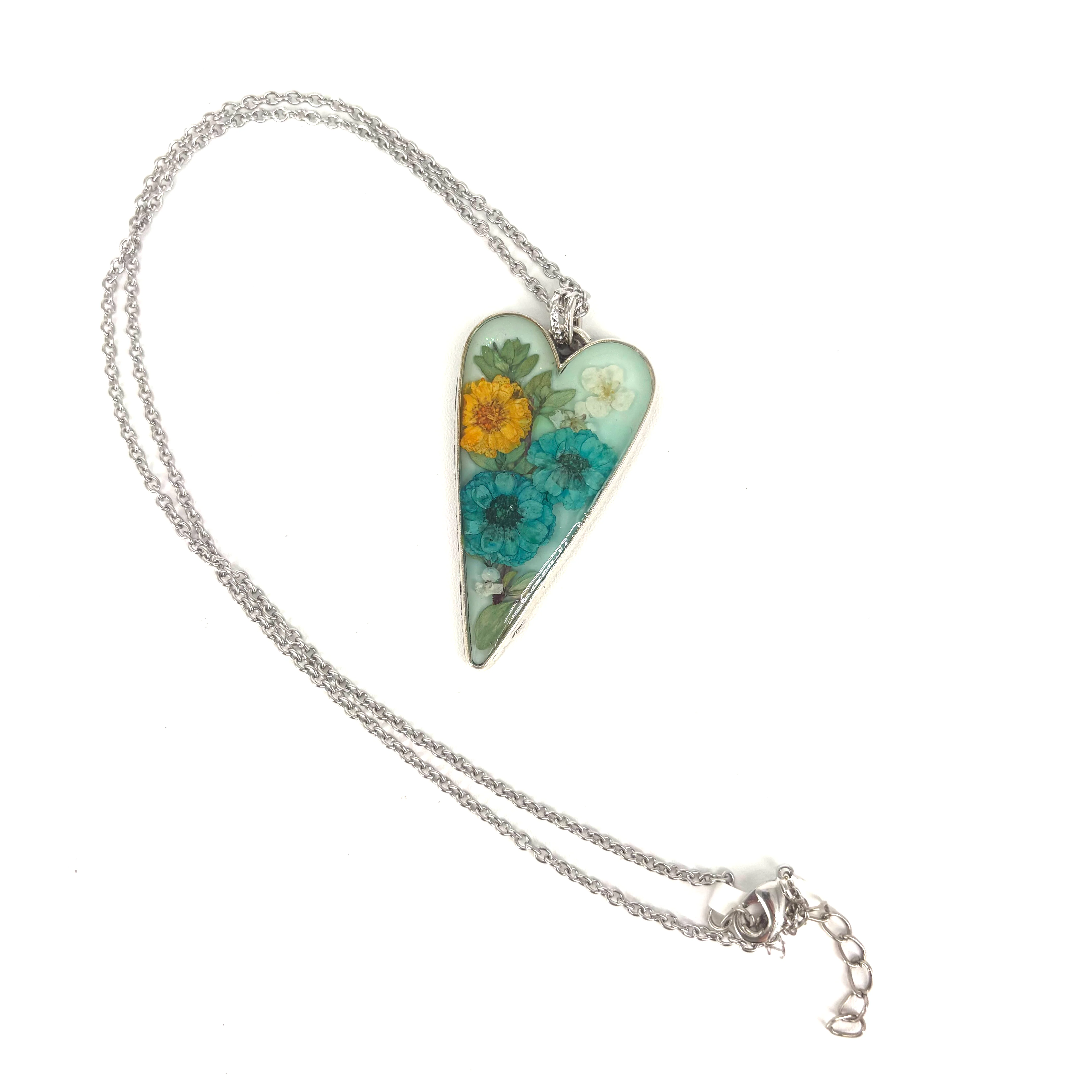 Large Pressed Flower Necklace - Image 4