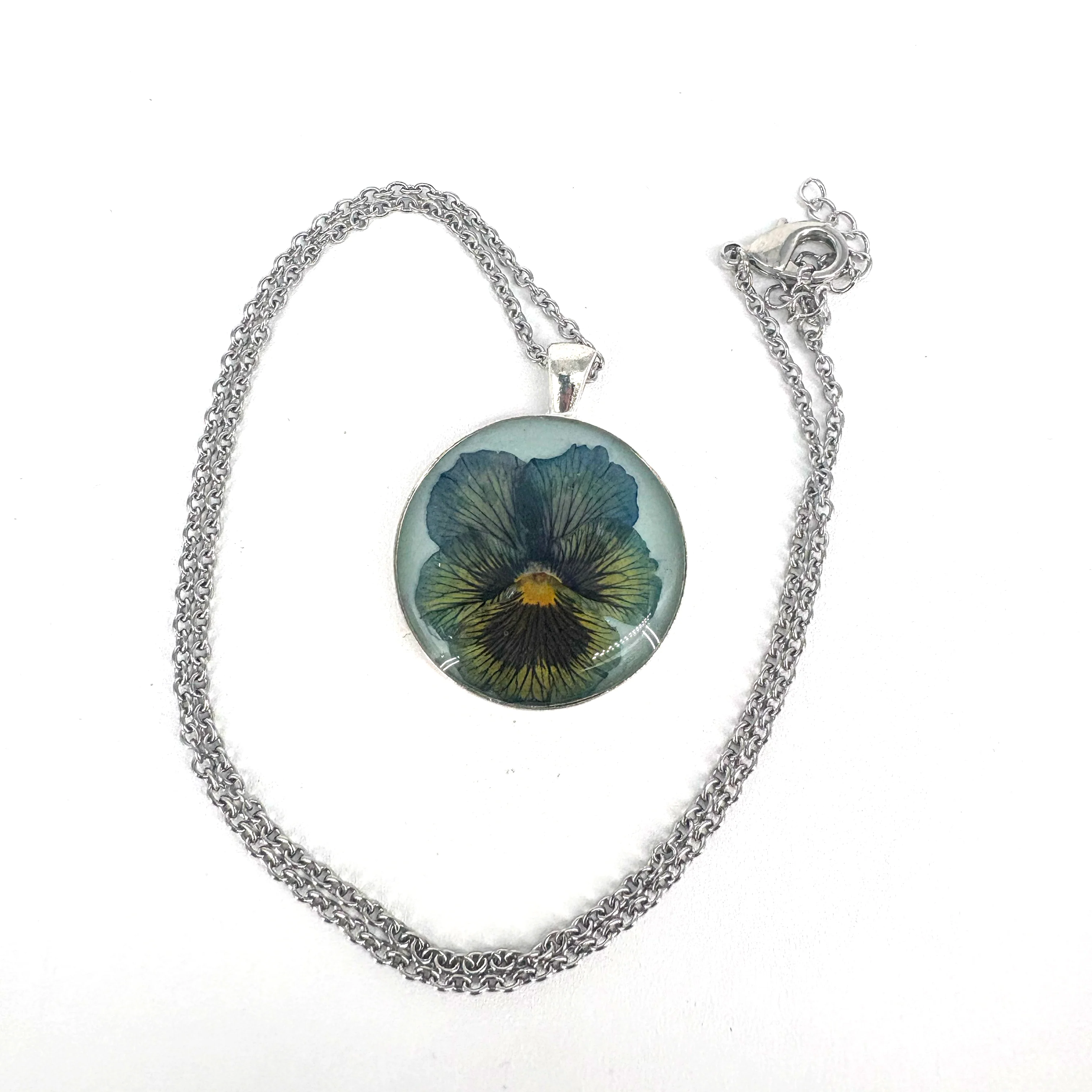 Large Pressed Flower Necklace - Image 7