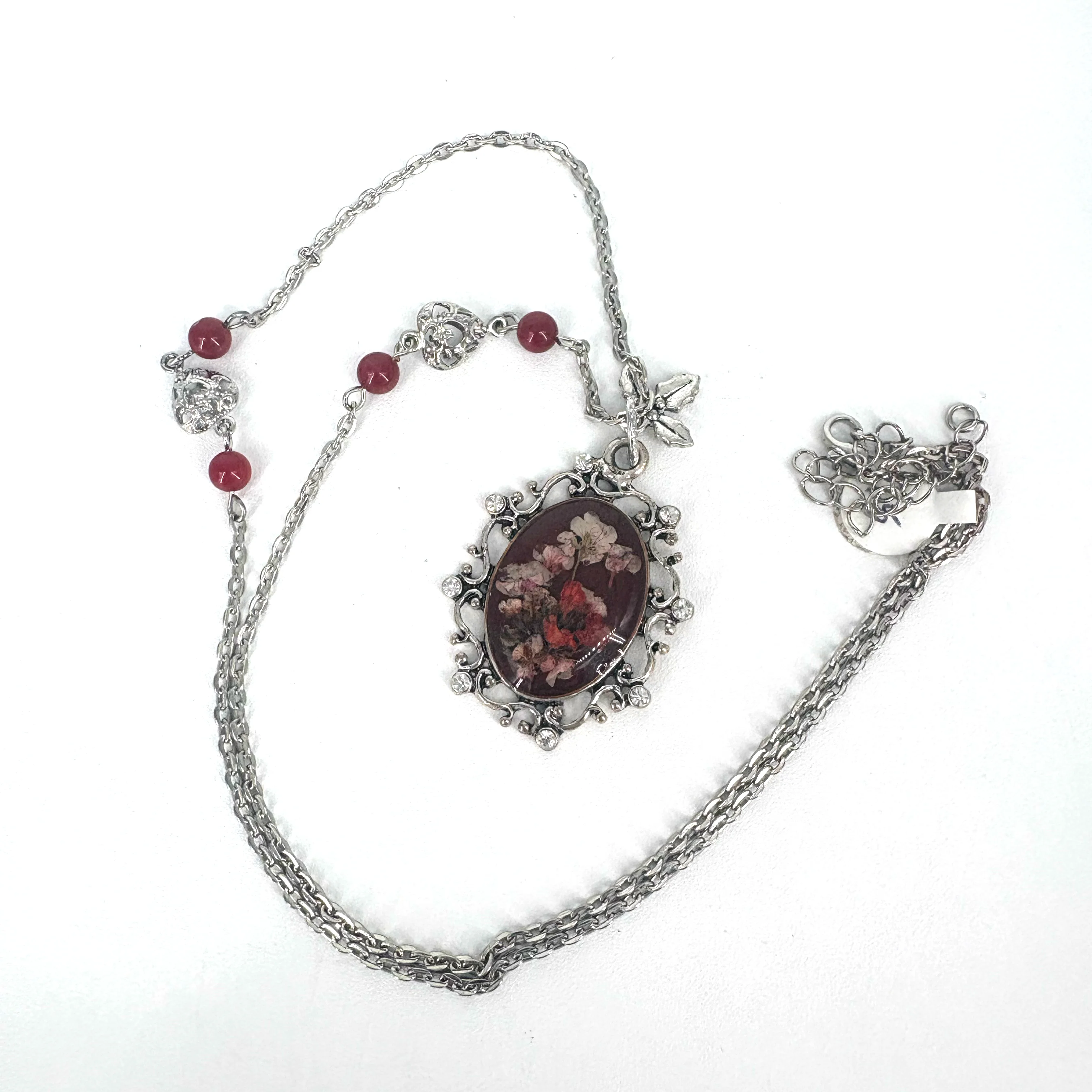 Large Pressed Flower Necklace - Image 8