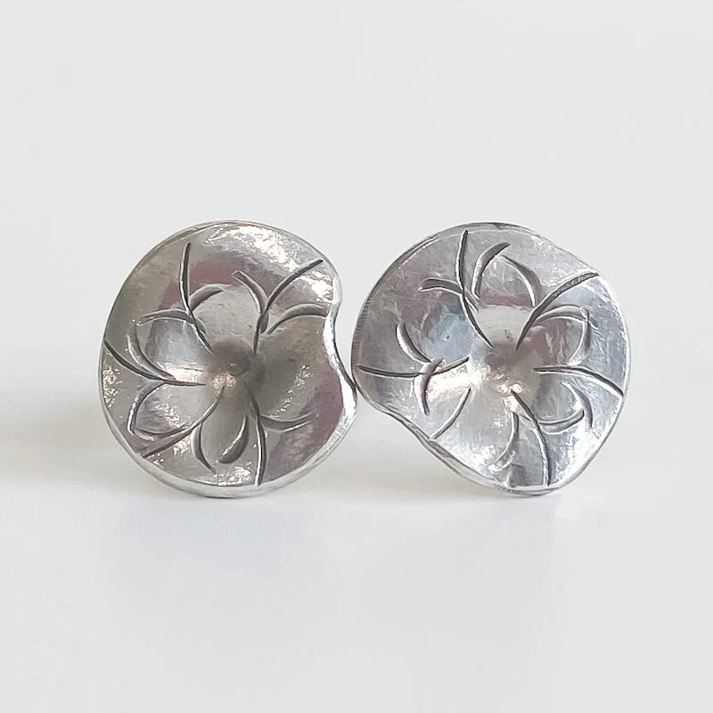 Pure Silver Floral Studs - Image 2