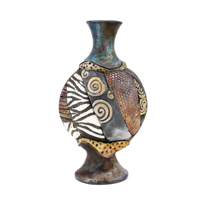 Sculptural Raku Vessel