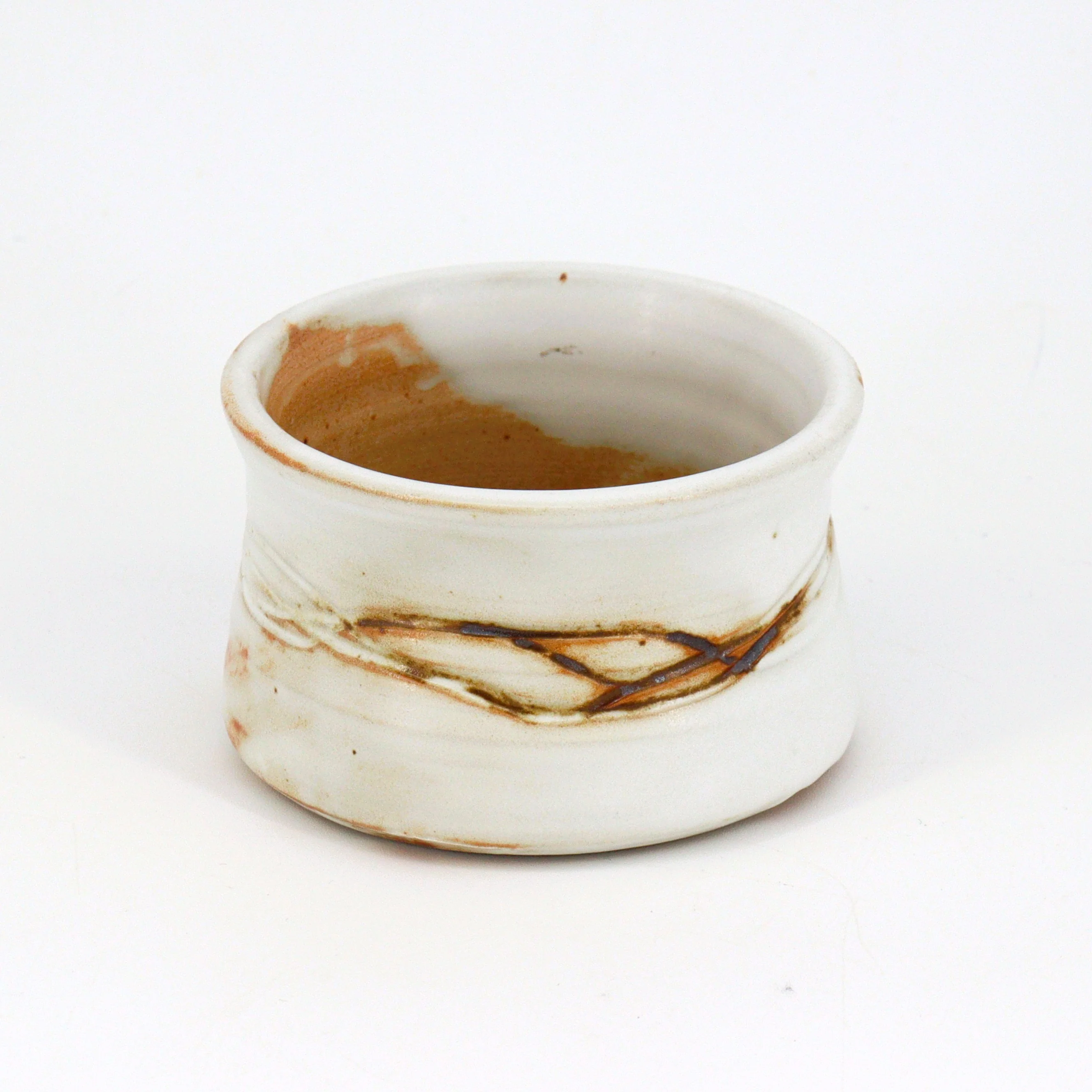 Short Cream Coloured Ceramic Bowl
