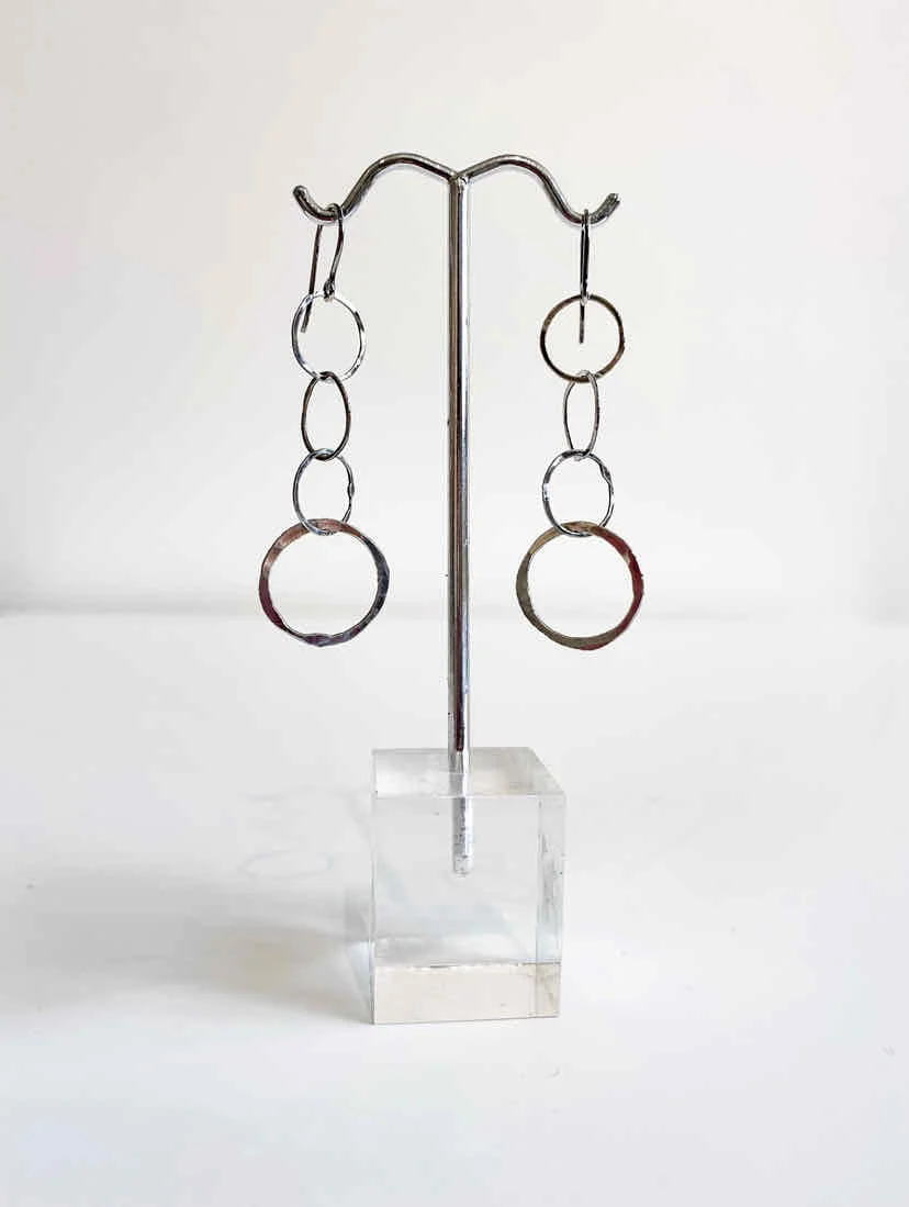 Silver Earrings Labrodite, Pearl, Crystal - Image 3