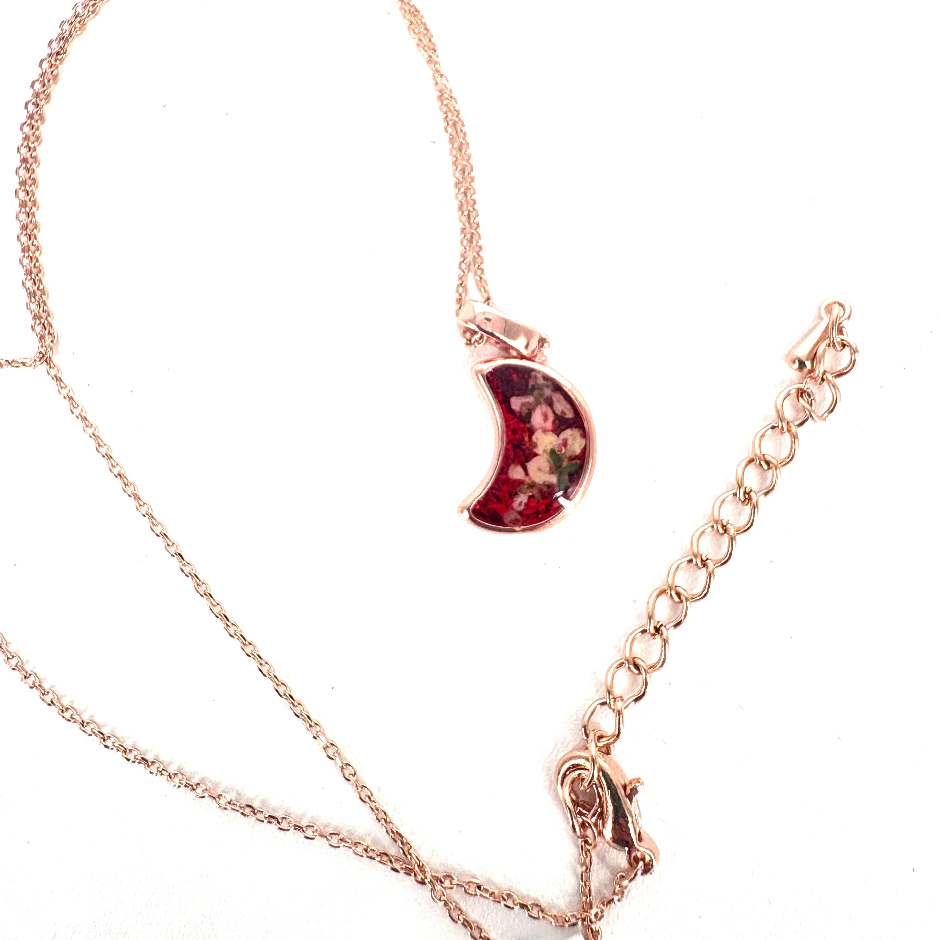 Small Pendant Pressed Flower Necklace - Image 3