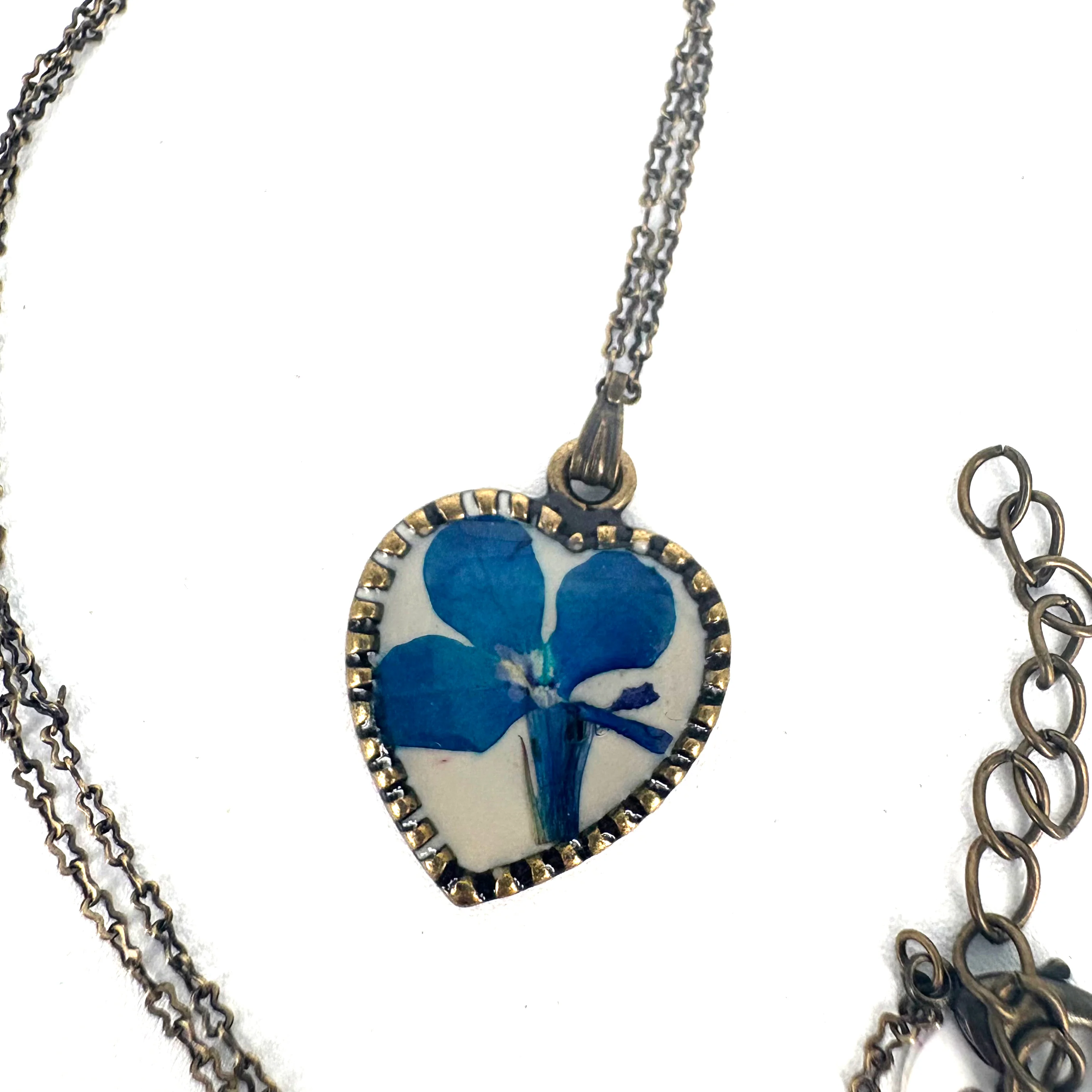 Small Pendant Pressed Flower Necklace - Image 4