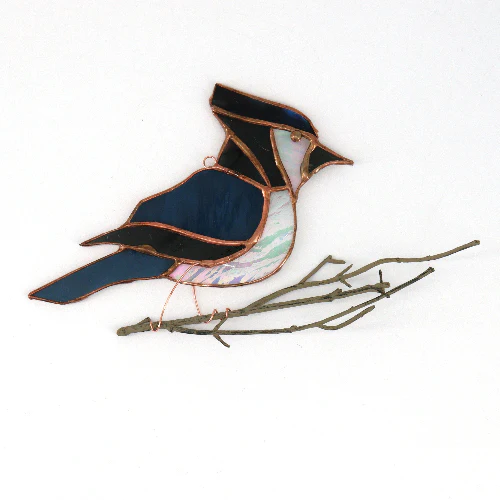 Stained Glass 'Blue J' Birdies - Image 3