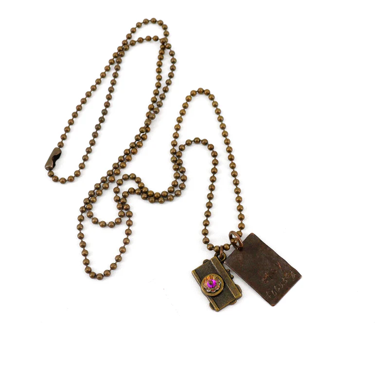 'Stay Focused' Camera Charm Necklace