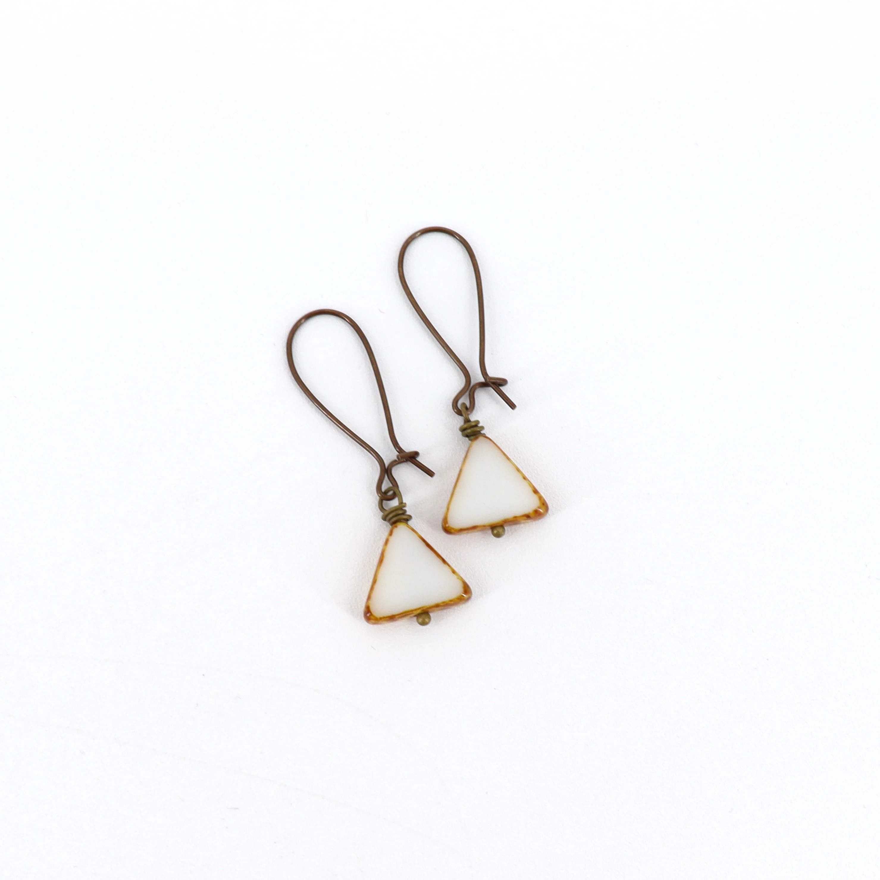 Triangle Czech Glass Earring