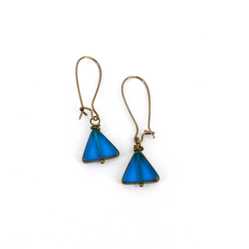 Triangle Czech Glass Earring - Image 3