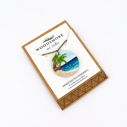 Tropical Beach Pendant Necklace