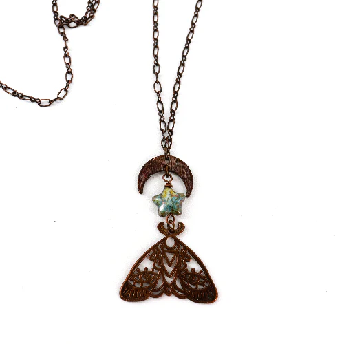 'Wood Nymph Moth' Pendant Necklace